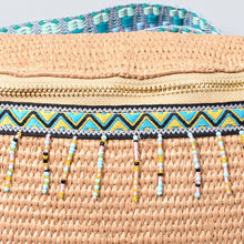 Load image into Gallery viewer, Bead Trim Straw Weave Crossbody Bag

