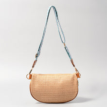 Load image into Gallery viewer, Bead Trim Straw Weave Crossbody Bag
