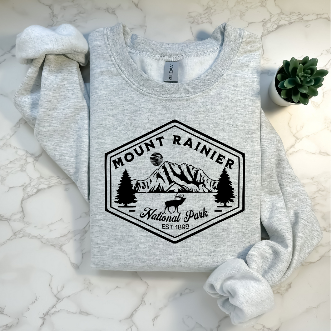 Mount Rainier National Park Crewneck Sweatshirt