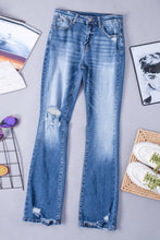 Load image into Gallery viewer, Distressed Flared Jeans
