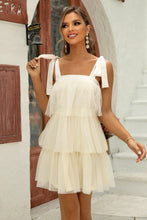 Load image into Gallery viewer, Bridal Shower Vibes Tie-Shoulder Layered Mesh Dress
