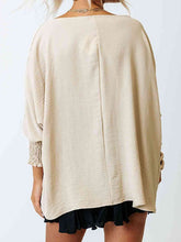 Load image into Gallery viewer, Boat Neck Three-Quarter Sleeve Blouse
