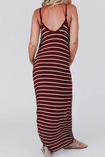 Load image into Gallery viewer, Striped Maxi Cami Dress with Pockets
