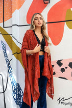 Load image into Gallery viewer, Embroidered Zig Zag Soft Kimono
