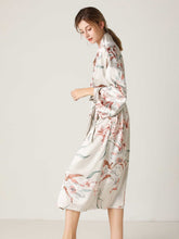 Load image into Gallery viewer, Floral Tie Waist Long Sleeve Robe

