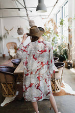 Load image into Gallery viewer, Ikebana Kimono W/ Suede Tie Belt
