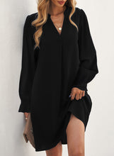 Load image into Gallery viewer, Date Night Long Puff Sleeve Dress

