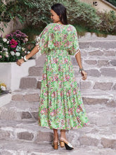 Load image into Gallery viewer, Floral Short Sleeve Maxi Dress
