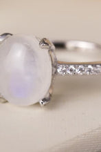 Load image into Gallery viewer, High Quality Natural Moonstone 925 Sterling Silver Side Stone Ring
