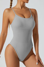 Load image into Gallery viewer, Scoop Neck Spaghetti Strap Active Bodysuit
