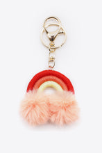Load image into Gallery viewer, Assorted 4-Pack Rainbow Pom Pom Keychain
