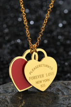 Load image into Gallery viewer, Please Return To Heart Pendant Stainless Steel Necklace
