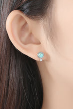 Load image into Gallery viewer, Turquoise Platinum-Plated Earrings
