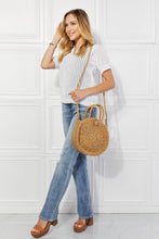 Load image into Gallery viewer, Feeling Cute Rounded Rattan Handbag in Camel
