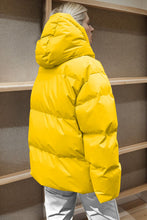 Load image into Gallery viewer, Pocketed Zip Up Hooded Puffer Jacket
