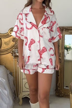Load image into Gallery viewer, Printed Button Up Top and Shorts Lounge Set
