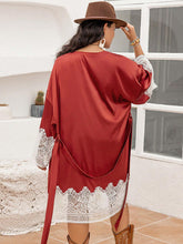 Load image into Gallery viewer, Lace Tie Front Robe
