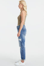Load image into Gallery viewer, BAYEAS High Waist Distressed Paint Splatter Pattern Jeans
