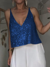 Load image into Gallery viewer, Sequin Deep V Tank
