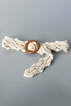 Load image into Gallery viewer, Shell Braid Belt with Wood Buckle
