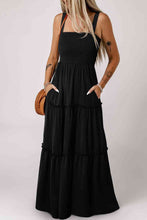 Load image into Gallery viewer, Smocked Sleeveless Square Neck Maxi Dress
