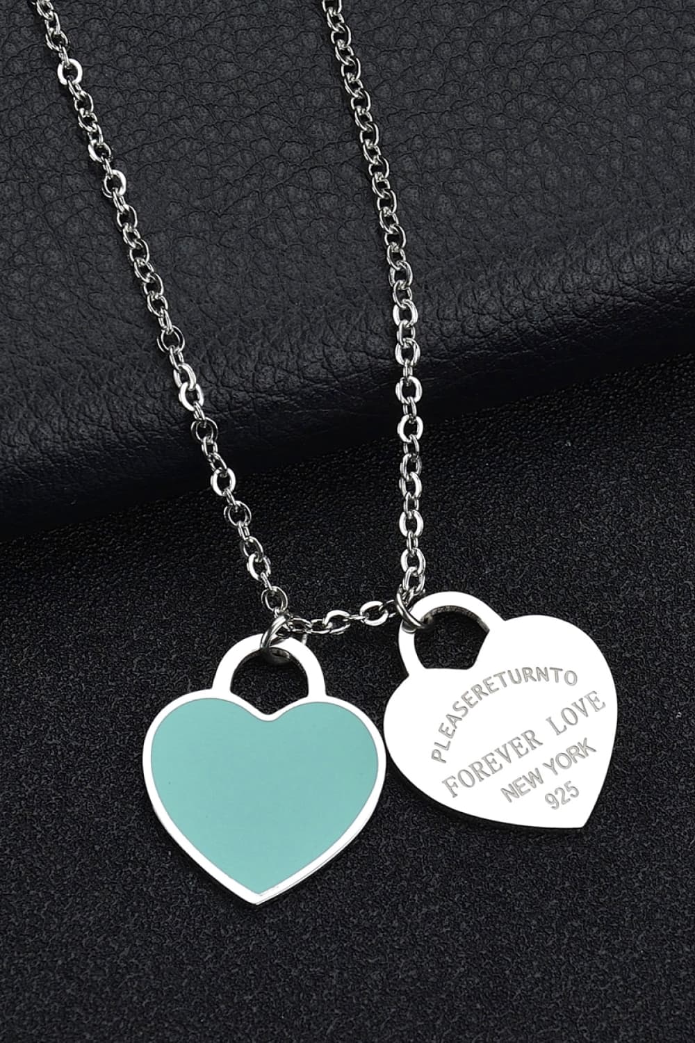 Please Return To Heart Pendant Stainless Steel Necklace