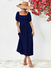 Load image into Gallery viewer, Off-Shoulder Balloon Sleeve Midi Dress
