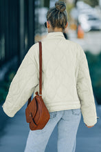 Load image into Gallery viewer, Drawstring Dropped Shoulder Quilted Jacket

