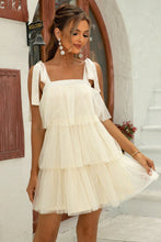 Load image into Gallery viewer, Bridal Shower Vibes Tie-Shoulder Layered Mesh Dress
