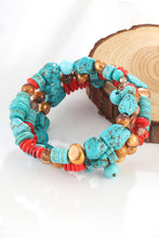 Load image into Gallery viewer, Boho Layered Turquoise Bracelet
