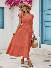 Load image into Gallery viewer, Ruffled Cap Sleeve Maxi Dress
