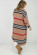 Load image into Gallery viewer, &quot;The Burbs&quot; Oversized Striped Knit Duster Cardigan
