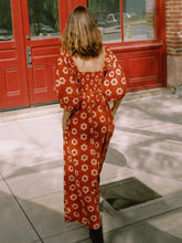 Load image into Gallery viewer, Smocked Printed Half Sleeve Dress
