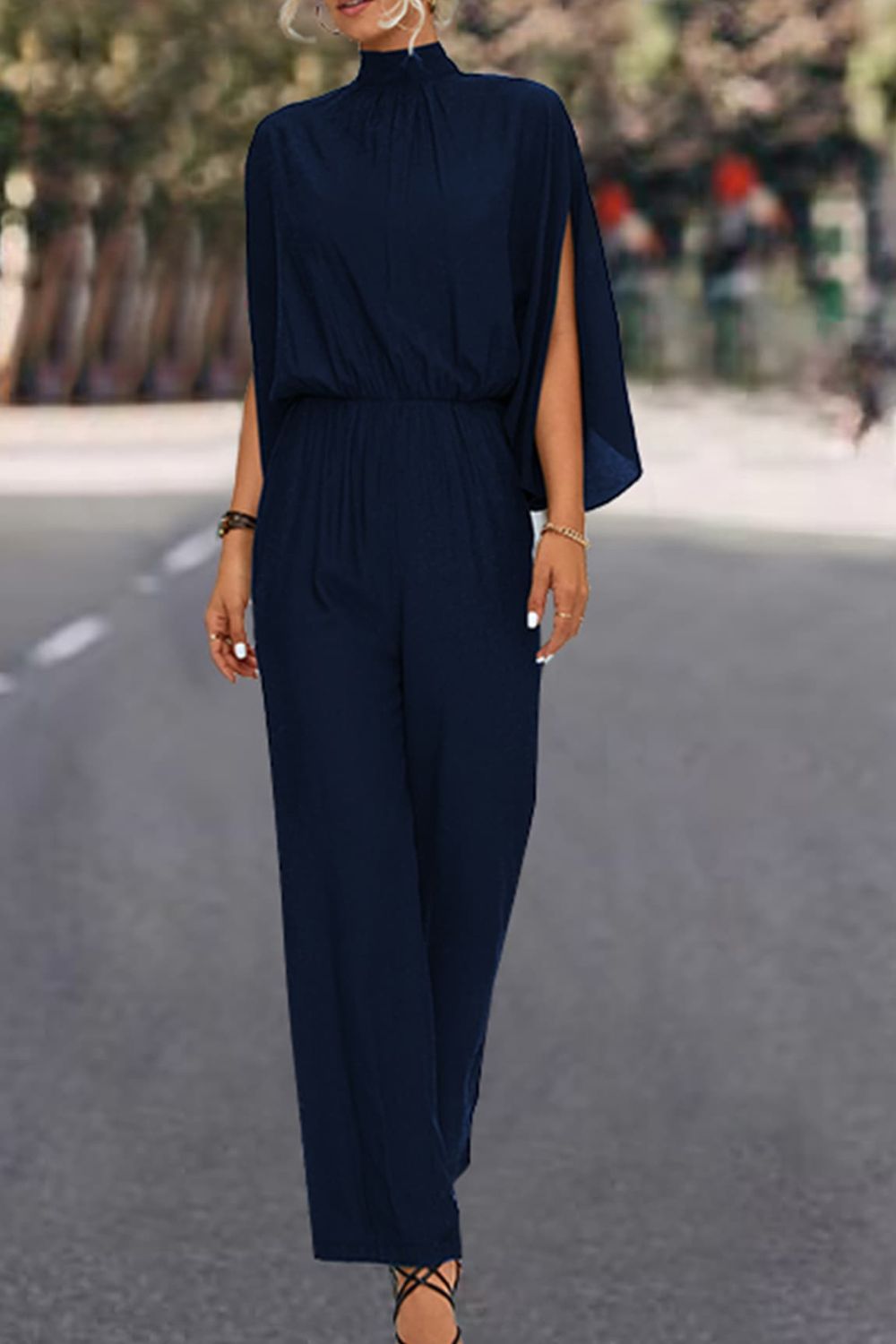 Afternoon In The City Split Sleeve Jumpsuit