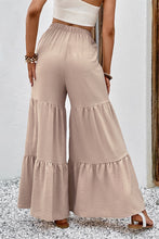 Load image into Gallery viewer, Drawstring Waist Tiered Flare Pants
