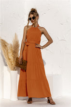 Load image into Gallery viewer, Halter Neck Tiered Maxi Dress
