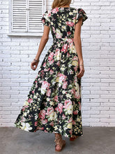 Load image into Gallery viewer, Floral Flutter Sleeve Maxi Dress
