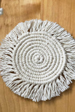 Load image into Gallery viewer, 10&quot; Macrame Round Cup Mat
