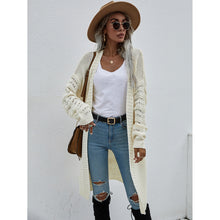 Load image into Gallery viewer, Horizontal Ribbing Open Front Duster Cardigan
