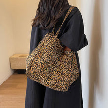 Load image into Gallery viewer, Leopard Canvas Tote Bag
