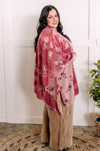 Load image into Gallery viewer, Ultra Soft Floral Kimono In Dusty Pink Velvet
