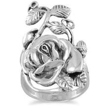 Load image into Gallery viewer, Oxidized Rose Ring
