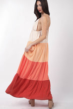 Load image into Gallery viewer, Color Block Tiered Maxi Cami Dress
