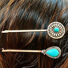 Load image into Gallery viewer, Turquoise Hairpins
