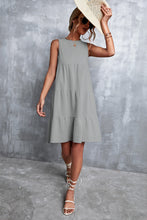 Load image into Gallery viewer, “Cheers” Sleeveless Round Neck Tiered Dress
