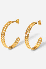 Load image into Gallery viewer, Crushing On You Chain C-Hoop Earrings
