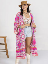 Load image into Gallery viewer, Double Printed Open Front Longline Cardigan
