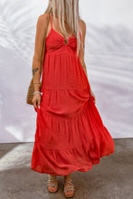 Load image into Gallery viewer, Yes Vibes Spaghetti Strap Gathered Detail Maxi Dress
