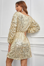 Load image into Gallery viewer, Let&#39;s Celebrate Sequin Long Sleeve Mini Dress
