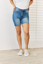 Load image into Gallery viewer, Judy Blue Tummy Control Double Button Bermuda Denim Shorts
